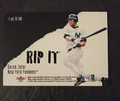 Roger Clemens, Derek Jeter #1 Baseball Cards 2001 Fleer Premium Grip & Rip It Prices