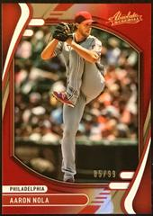 Aaron Nola [Spectrum Red] #55 Baseball Cards 2022 Panini Absolute Prices