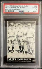 1933 First HR in an All Star Game #89 Baseball Cards 1992 Megacards Babe Ruth Prices