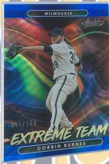 Corbin Burnes [Spectrum Blue] #ET-9 Baseball Cards 2022 Panini Absolute Extreme Team Prices