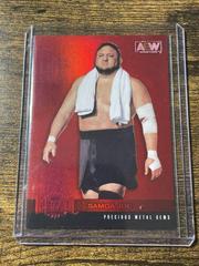 Samoa Joe [Precious Metal Gems Red] #100 Wrestling Cards 2022 SkyBox Metal Universe AEW Prices