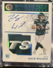 Zach Wilson [Cap Patch Autograph Sapphire] #122 Football Cards 2021 Panini Encased Prices