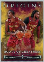 Evan Mobley, Darius Garland [Gold] #9 Basketball Cards 2022 Panini Origins Roots Of Greatness Prices