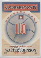 Walter Johnson Baseball Cards 2013 Panini Cooperstown Numbers Game Prices