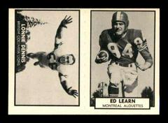 Lonnie Dennis, Ed Learn Football Cards 1962 Topps CFL Prices