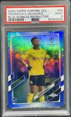 Youssoufa Moukoko [Blue Bubbles] #55 Soccer Cards 2020 Topps Chrome UEFA Champions League Prices