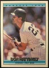 Don Mattingly #596 Baseball Cards 1992 Donruss Prices