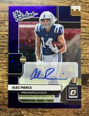 Alec Pierce [Autograph Purple Stars] Football Cards 2022 Panini Donruss Optic The Rookies Prices