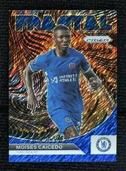 Moises Caicedo [Blue] #12 Soccer Cards 2023 Panini Prizm Premier League Fractal Prices