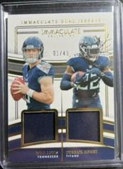 Will Levis / Derrick Henry #31 Football Cards 2023 Panini Immaculate Dual Jersey Prices