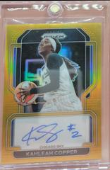 Kahleah Copper [Gold] Basketball Cards 2022 Panini Prizm WNBA Signatures Prices