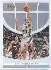 Manu Ginobili [Black Refractor] #57 Basketball Cards 2005 Finest Prices