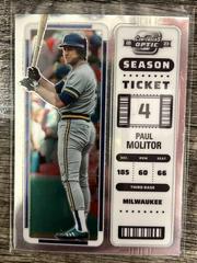 Paul Molitor #1 Baseball Cards 2023 Panini Chronicles Contenders Optic Prices