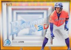 Pedro Leon [Orange Refractor] #B3D-18 Baseball Cards 2022 Bowman in 3D Prices