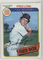 Fred Lynn Baseball Cards 1980 Burger King Pitch, Hit & Run Prices