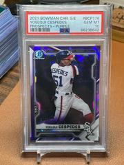Yoelqui Cespedes [Purple] #BCP-176 Baseball Cards 2021 Bowman Chrome Sapphire Prospects Prices