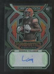 Cedric Tillman [Electric Etch Green] #15 Football Cards 2023 Panini Obsidian Magmatic Signature Prices