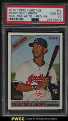 Francisco Lindor [Red Ink] #FL Baseball Cards 2015 Topps Heritage Real One Autographs Prices