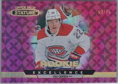 Cole Caufield [Red] Hockey Cards 2021 Upper Deck Stature Rookie Excellence Prices