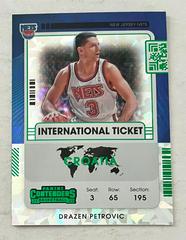 Drazen Petrovic [Cracked Ice] #12 Basketball Cards 2021 Panini Contenders International Ticket Prices