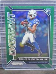 Michael Pittman Jr. [Green] #14 Football Cards 2020 Panini Prizm Emergent Prices