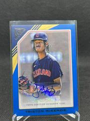 Triston McKenzie [Blue] #YSA-TM Baseball Cards 2022 Topps Gallery Young Stars Autographs Prices
