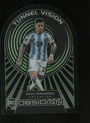Enzo Fernandez [Green] Soccer Cards 2022 Panini Obsidian Tunnel Vision Prices