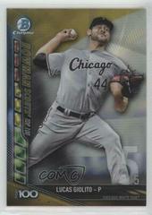 Lucas Giolito [Gold Refractor] Baseball Cards 2017 Bowman Scouts' Top 100 Prices