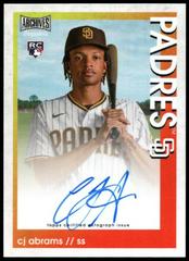 CJ Abrams #AS-CA Baseball Cards 2022 Topps Archives Snapshots Autographs Prices