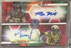 Troy Franklin, Bo Nix [Red] #DA-NF Football Cards 2023 Bowman's Best University Dual Autographs Prices