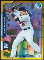 Yadier Molina [Gold Refractor] #36 Baseball Cards 2015 Bowman Chrome Prices