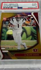 Ja'Marr Chase [Spectrum Gold] #105 Football Cards 2021 Panini Absolute Prices
