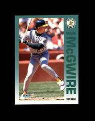 Mark McGwire #262 Baseball Cards 1992 Fleer Prices