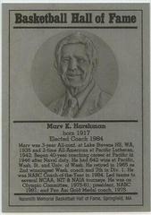 Marv Harshman Basketball Cards 1986 Hall of Fame Metallic Prices