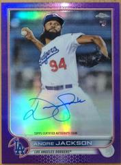 Andre Jackson [Purple] Baseball Cards 2022 Topps Chrome Rookie Autographs Prices