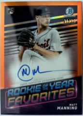Matt Manning [Orange] #ROYF-MM Baseball Cards 2022 Bowman Rookie of the Year Favorites Autographs Prices