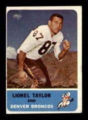 Lionel Taylor Football Cards 1962 Fleer Prices