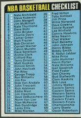 Checklist 1-176 #121 Basketball Cards 1973 Topps Prices