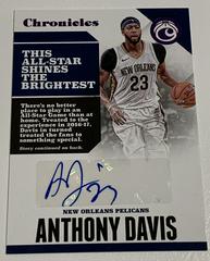 Anthony Davis #CA-ADV Basketball Cards 2017 Panini Chronicles Autographs Prices