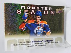 Connor McDavid [Gold] #MS-25 Hockey Cards 2023 Upper Deck Monster Season Prices