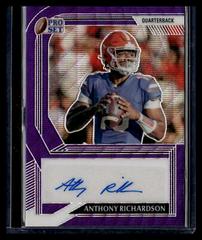 Anthony Richardson [Wave Purple] #PA-AR1 Football Cards 2022 Pro Set Metal Prices