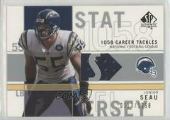 Junior Seau Football Cards 2001 SP Authentic Stat Jerseys Prices