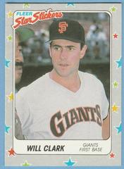 Will Clark #126 Baseball Cards 1988 Fleer Star Stickers Prices