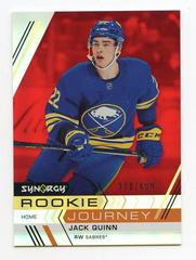 Jack Quinn [Red] Hockey Cards 2022 Upper Deck Synergy Rookie Journey Home Prices