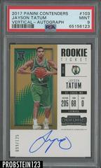 Jayson Tatum [Horizontal Autograph Playoff Ticket] Basketball Cards 2017 Panini Contenders Prices