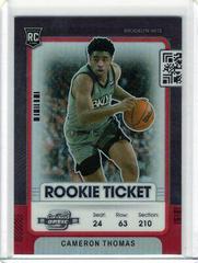 Cameron Thomas [Red] #4 Basketball Cards 2021 Panini Contenders Optic Rookies Prices