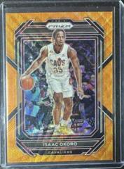 Isaac Okoro [Orange Wave] Basketball Cards 2022 Panini Prizm Prices