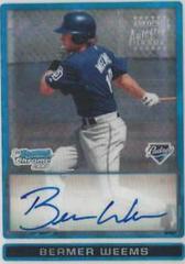 Beamer Weems [Xfractor Autograph] #BCP111 Baseball Cards 2009 Bowman Chrome Prospects Prices