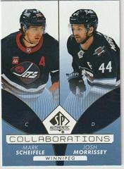 Mark Scheifele, Josh Morrissey [Blue] Hockey Cards 2022 SP Authentic Collaborations Prices
