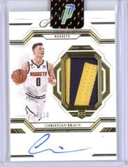 Christian Braun [Gold] #21 Basketball Cards 2022 Panini Flawless Rookie Autograph Prices